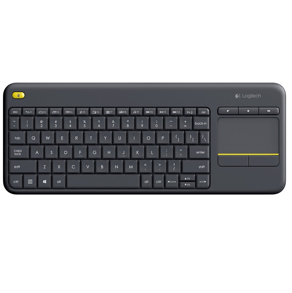 Bàn phím không dây Logitech K400 Plus Touch (Đen