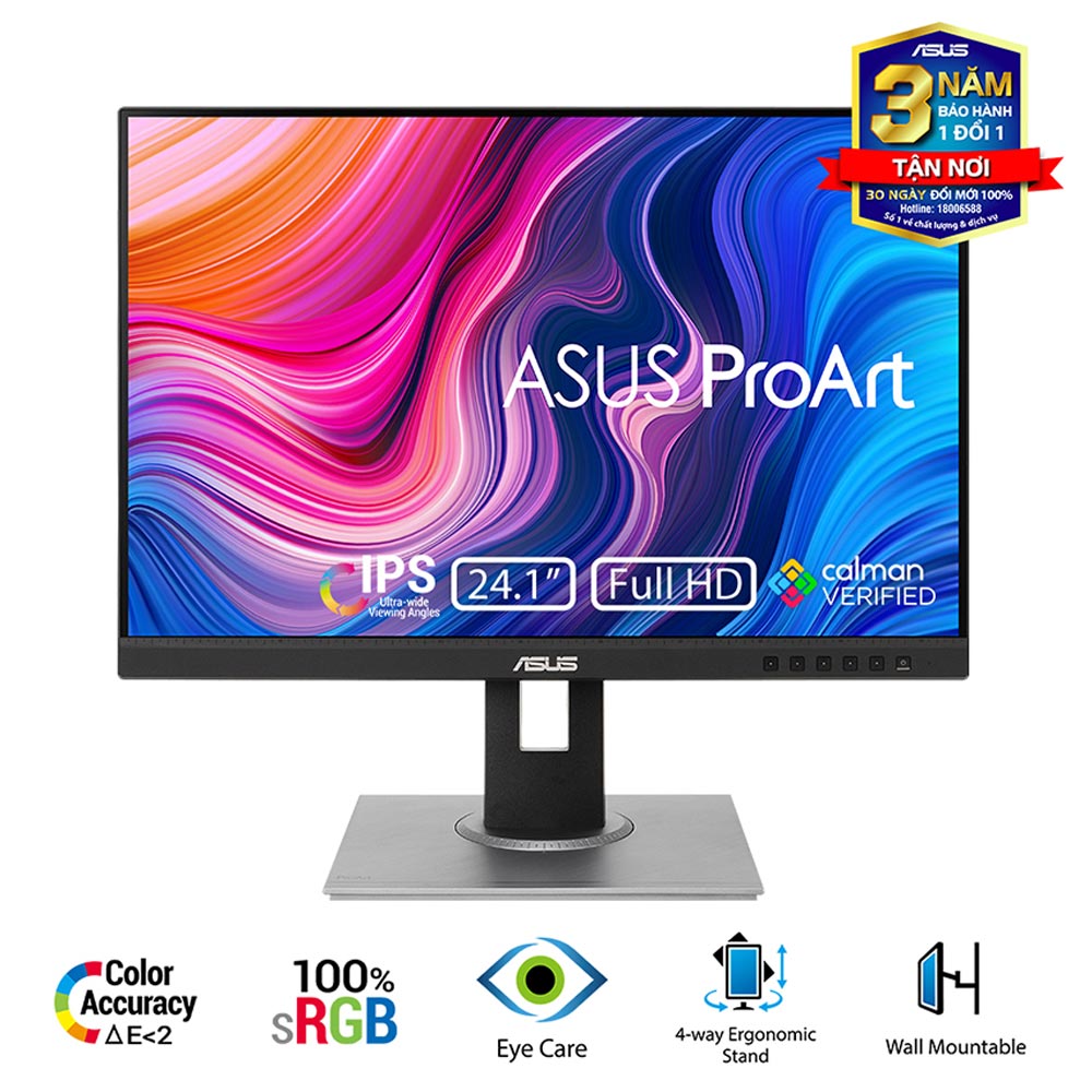 Màn Hình Đồ Họa ASUS ProArt PA248QFV (24.1 inch - IPS - WUXGA - 100Hz - 5ms - Speaker)