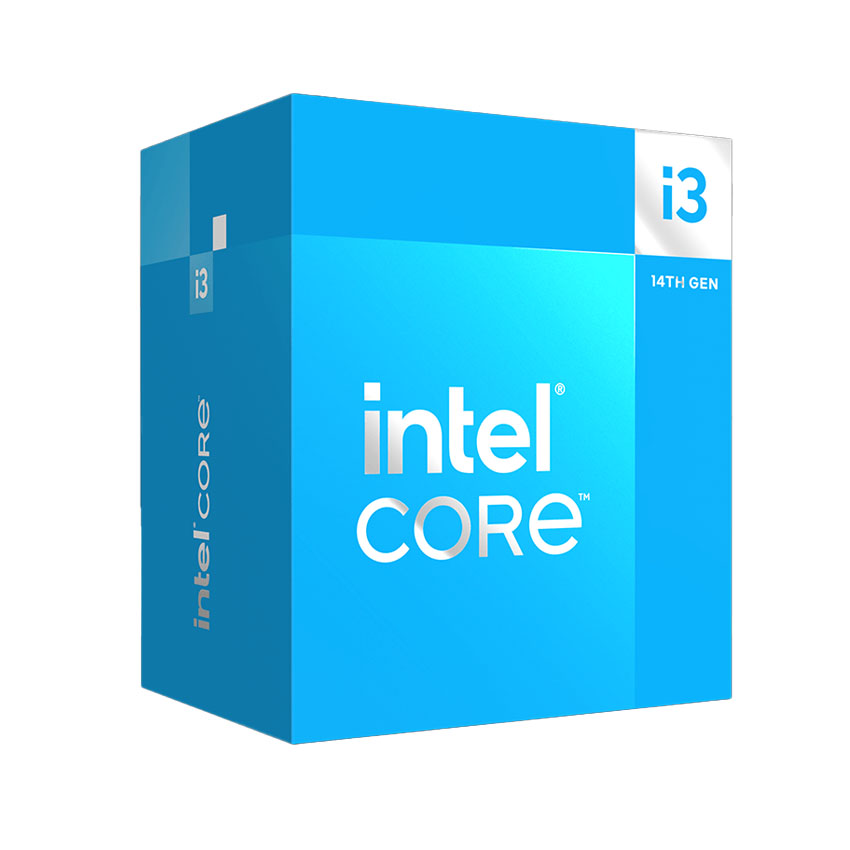 Intel Core i3-14100F | Gen 14 | LGA1700 | 4 Nhân / 8 Luồng | Turbo 4.70GHz | Cache 12MB | TDP 58W | Không GPU