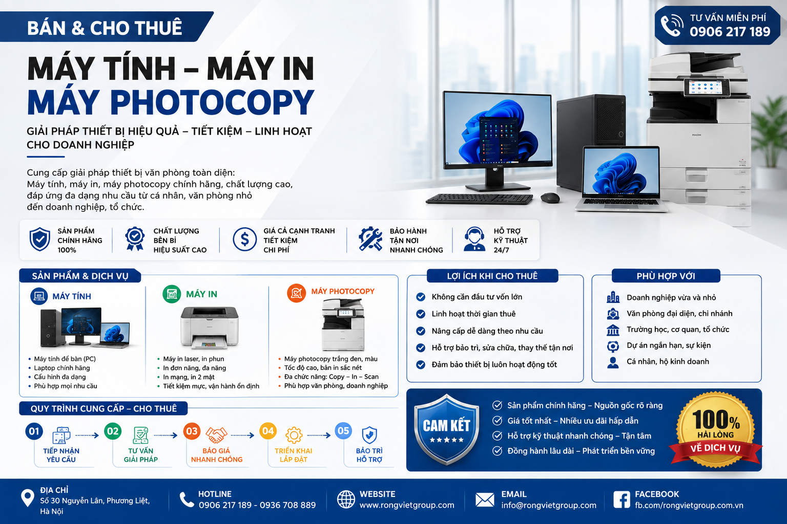 BÁN & CHO THUÊ MÁY TÍNH – MÁY PHOTOCOPY – THIẾT BỊ VĂN PHÒNG